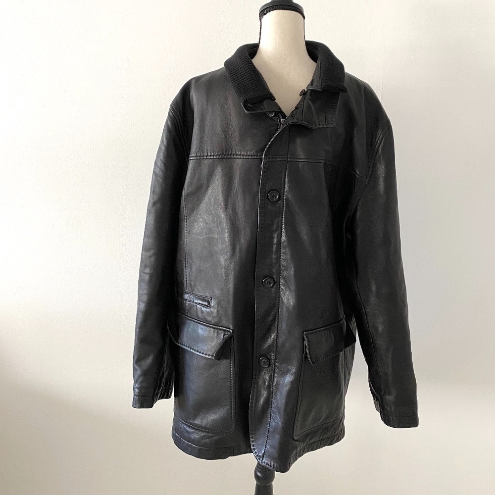 Fratelli Rossetti Black Classic Leather Jacket 56